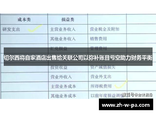 切尔西将自家酒店出售给关联公司以弥补账目亏空助力财务平衡